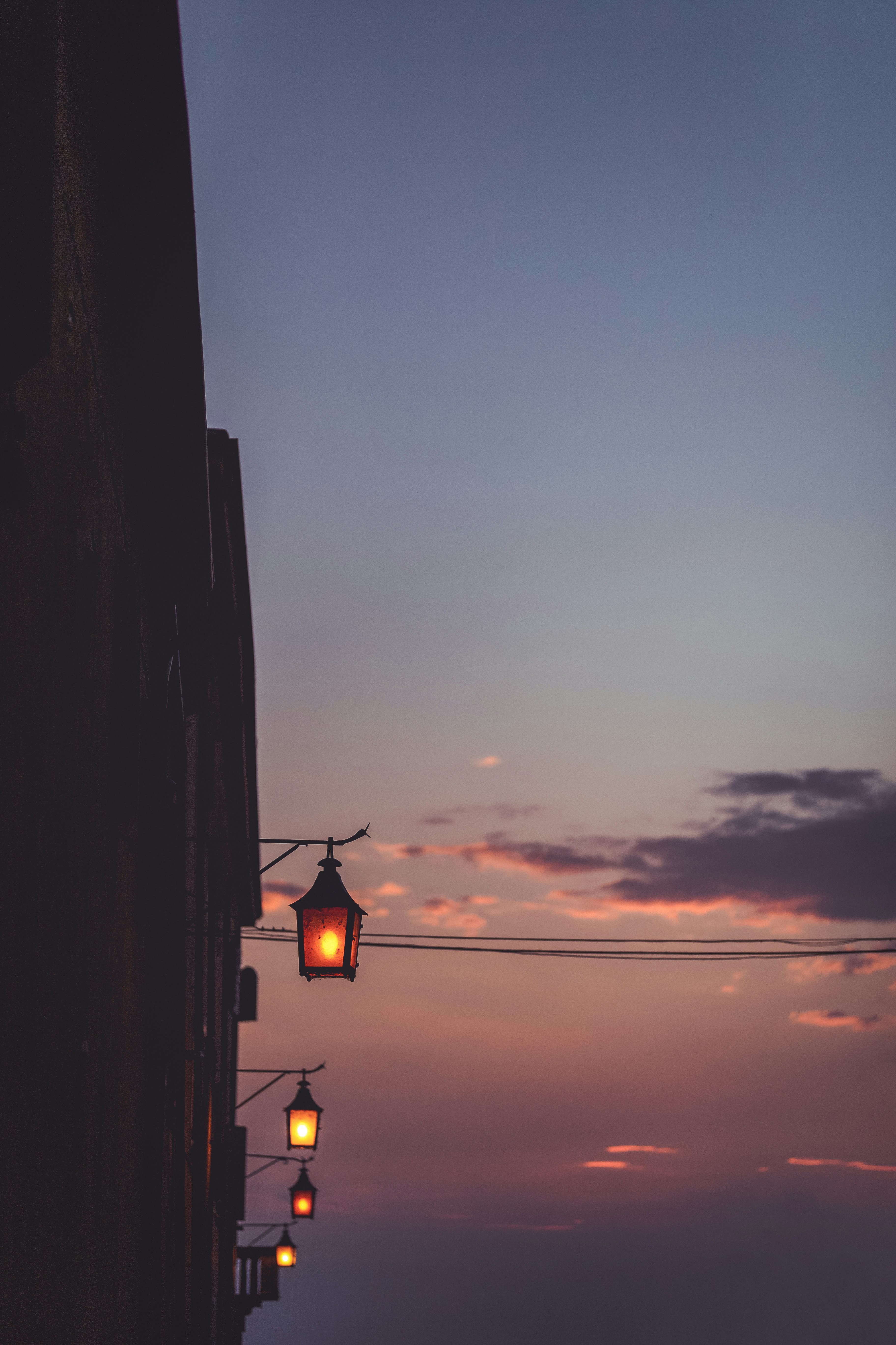 lighted lanterns during nighttie